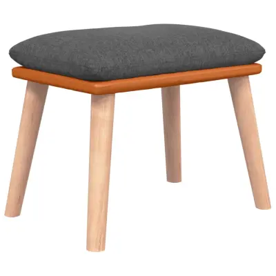 vidaXL Stolček za noge temno siv 45x29,5x35 cm blago in umetno usnje