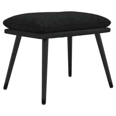 vidaXL Stolček za noge črn 45x29,5x35 cm blago in umetno usnje