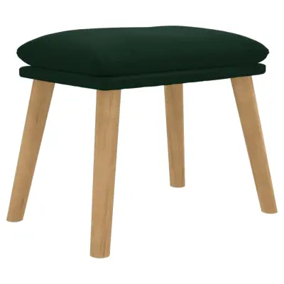 vidaXL Stolček za noge temno zelen 45x29,5x35 cm žamet