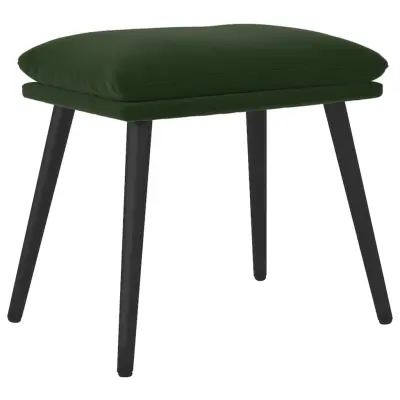 vidaXL Stolček za noge temno zelen 45x29,5x35 cm žamet