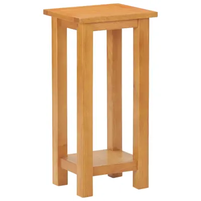 vidaXL Stranska mizica 27x24x55 cm trdna hrastovina