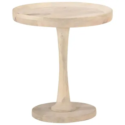 vidaXL Stranska mizica Ø 50x55 cm trden mangov les