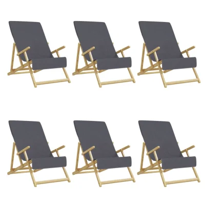 vidaXL Brisače za plažo 6 kosov antracitne 60x135 cm tkanina 400 GSM
