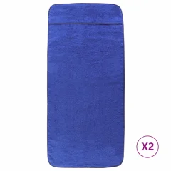 vidaXL Brisače za plažo 2 kosa kralj. modre 75x200 cm tkanina 400 GSM
