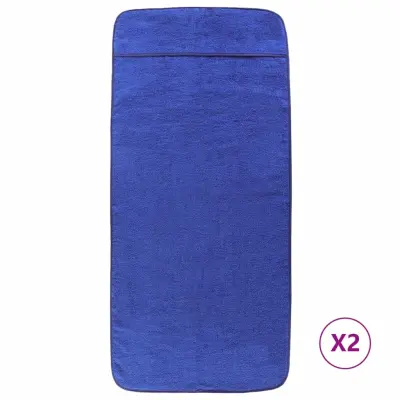 vidaXL Brisače za plažo 2 kosa kralj. modre 75x200 cm tkanina 400 GSM