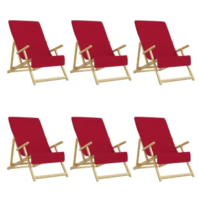 vidaXL Brisače za plažo 6 kosov bordo 60x135 cm tkanina 400 GSM