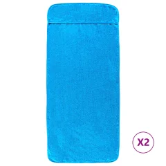 vidaXL Brisače za plažo 2 kosa turkizne 60x135 cm tkanina 400 GSM