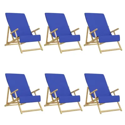vidaXL Brisače za plažo 6 kosov kralj. modre 60x135 cm tkanina 400 GSM