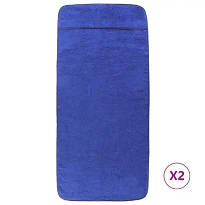 vidaXL Brisače za plažo 2 kosa kralj. modre 60x135 cm tkanina 400 GSM