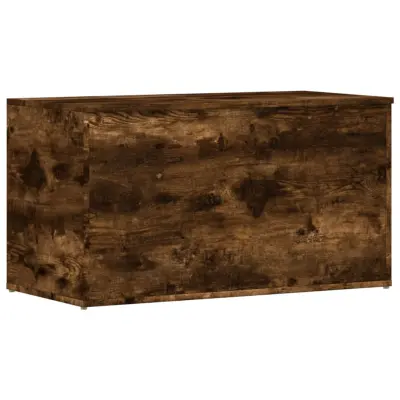 vidaXL Skrinja dimljeni hrast 84x42x46 cm konstruiran les
