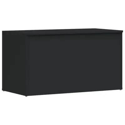 vidaXL Skrinja za shranjevanje črna 84x42x46 cm konstruiran les