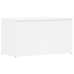 vidaXL Skrinja za shranjevanje bela 84x42x46 cm konstruiran les