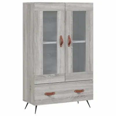 vidaXL Visoka omara siva sonoma 69,5x31x115 cm inženirski les