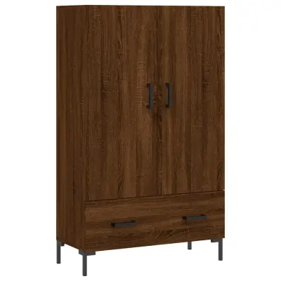 vidaXL Visoka omara rjavi hrast 69,5x31x115 cm inženirski les