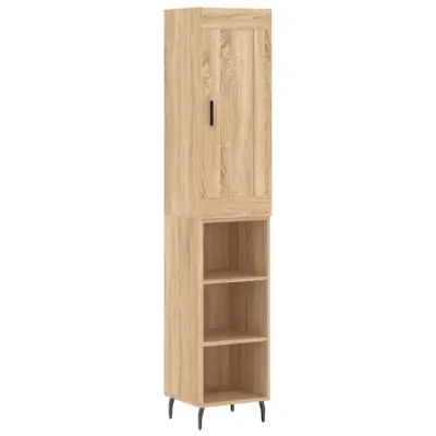 vidaXL Visoka omara sonoma hrast 34,5x34x180 cm inženirski les