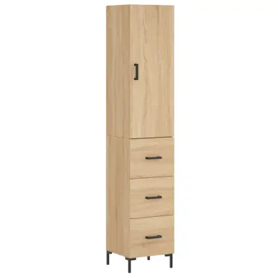 vidaXL Visoka omara sonoma hrast 34,5x34x180 cm inženirski les