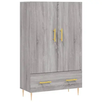 vidaXL Visoka omara siva sonoma 69,5x31x115 cm inženirski les
