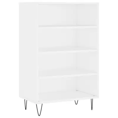 vidaXL Visoka omara bela 57x35x90 cm inženirski les