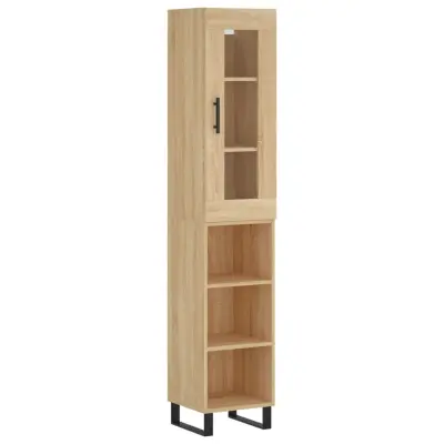 vidaXL Visoka omara sonoma hrast 34,5x34x180 cm inženirski les