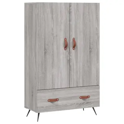 vidaXL Visoka omara siva sonoma 69,5x31x115 inženirski les