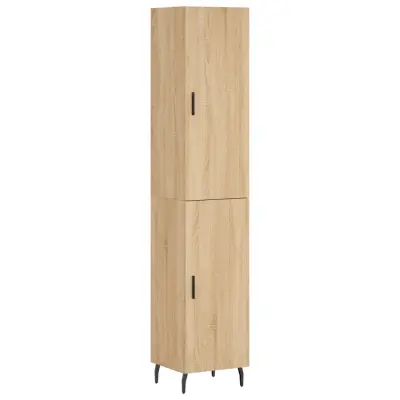 vidaXL Visoka omara sonoma hrast 34,5x34x180 cm inženirski les