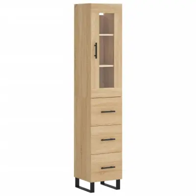 vidaXL Visoka omara sonoma hrast 34,5x34x180 cm inženirski les
