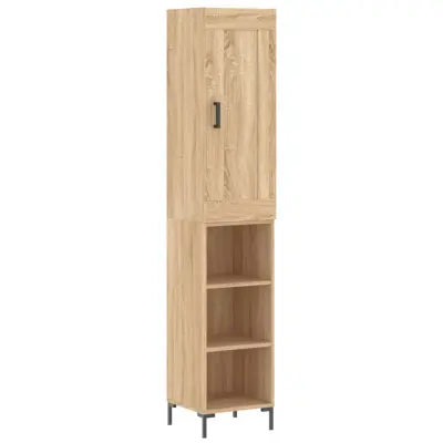 vidaXL Visoka omara sonoma hrast 34,5x34x180 cm inženirski les