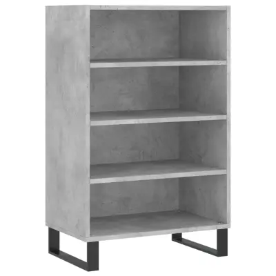 vidaXL Visoka omara betonsko siva 57x35x90 cm inženirski les