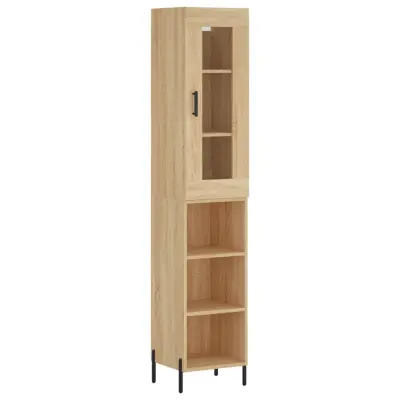 vidaXL Visoka omara sonoma hrast 34,5x34x180 cm inženirski les