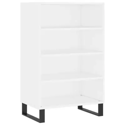 vidaXL Visoka omara bela 57x35x90 cm inženirski les