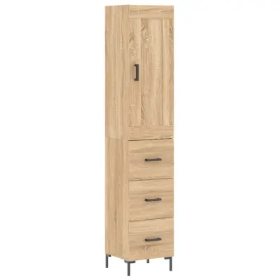 vidaXL Visoka omara sonoma hrast 34,5x34x180 cm inženirski les