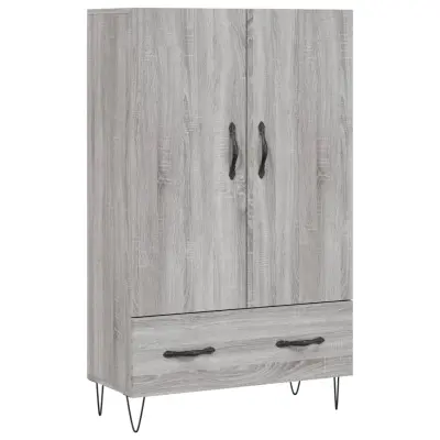 vidaXL Visoka omara siva sonoma 69,5x31x115 cm inženirski les