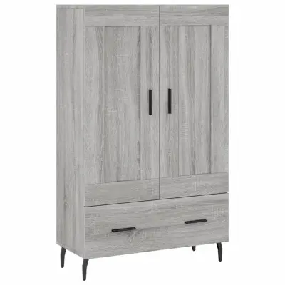 vidaXL Visoka omara siva sonoma 69,5x31x115 inženirski les