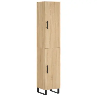 vidaXL Visoka omara sonoma hrast 34,5x34x180 cm inženirski les