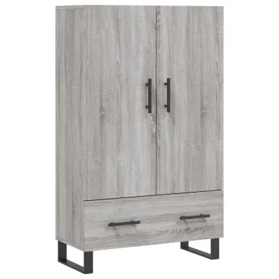 vidaXL Visoka omara siva sonoma 69,5x31x115 cm inženirski les