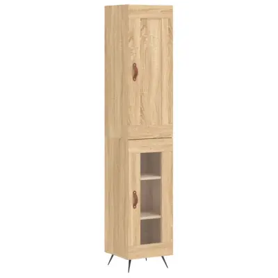 vidaXL Visoka omara sonoma hrast 34,5x34x180 cm inženirski les