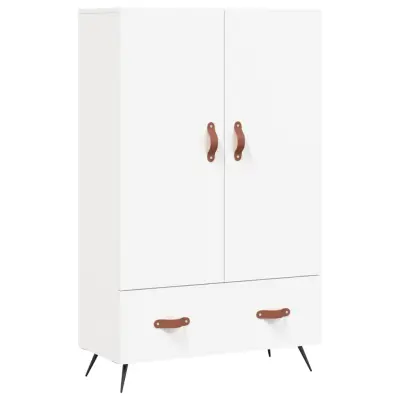 vidaXL Visoka omara bela 69,5x31x115 inženirski les