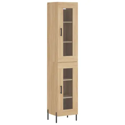 vidaXL Visoka omara sonoma hrast 34,5x34x180 cm inženirski les