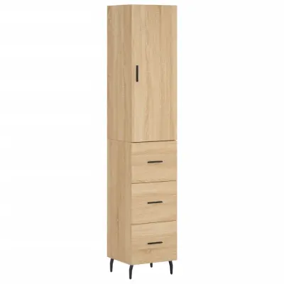 vidaXL Visoka omara sonoma hrast 34,5x34x180 cm inženirski les