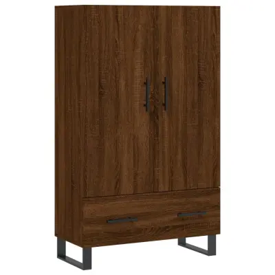 vidaXL Visoka omara rjavi hrast 69,5x31x115 cm inženirski les