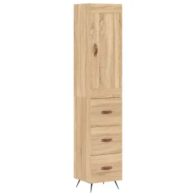 vidaXL Visoka omara sonoma hrast 34,5x34x180 cm inženirski les