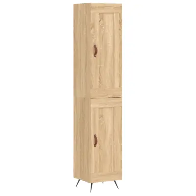 vidaXL Visoka omara sonoma hrast 34,5x34x180 cm inženirski les