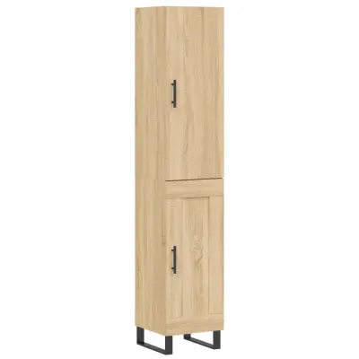 vidaXL Visoka omara sonoma hrast 34,5x34x180 cm inženirski les