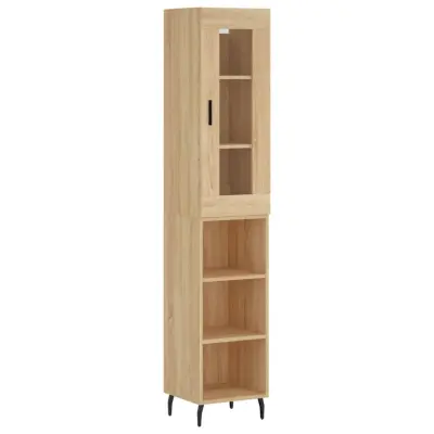 vidaXL Visoka omara sonoma hrast 34,5x34x180 cm inženirski les
