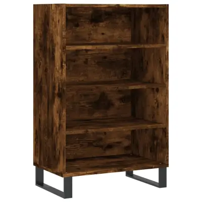 vidaXL Visoka omara dimljeni hrast 57x35x90 cm inženirski les