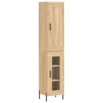 vidaXL Visoka omara sonoma hrast 34,5x34x180 cm inženirski les