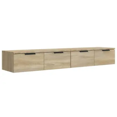 vidaXL Stenska omarica 2 kosa sonoma hrast 68x30x20 cm konstruiran les
