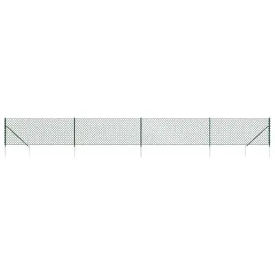 vidaXL Žična ograja s konicami za postavitev zelena 1,1x10 m