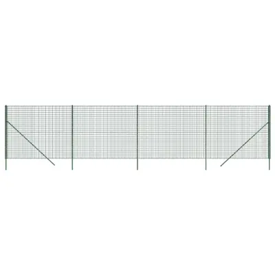 vidaXL Ograja iz žične mreže zelena 2x10 m pocinkano jeklo
