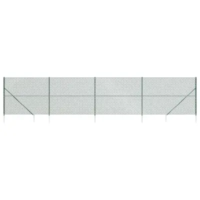 vidaXL Žična ograja s konicami za postavitev zelena 2,2x10 m